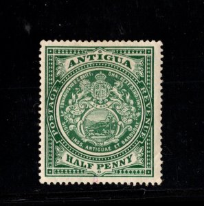 ES-15185 Antigua SC 31b Deep Green 1920 MHinged Remnant