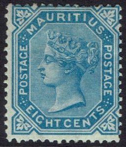 MAURITIUS 1879 QV 8C WMK CROWN CC