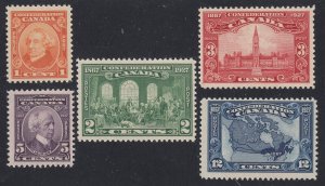 Canada #141-145 Mint Set