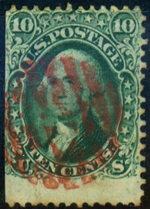 U.S. #68 Used Red Cancel