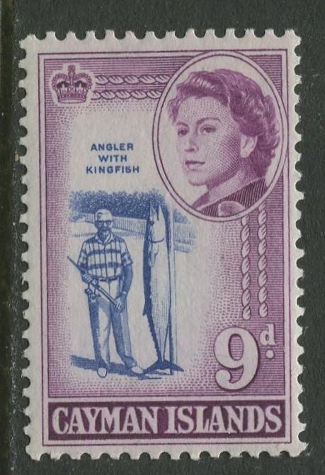 Cayman Islands - Scott 161 - QEII Definitive -1962 - MVLH- Single 9d  Stamp