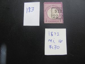 Germany 1872 USED MI. 16  SC 14 SMALL SHIELD  FINE 130 EUROS (183)