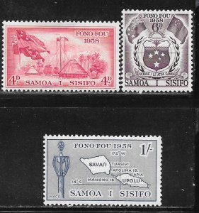 Samoa 220-222: Symbols of Independence, MH, F-VF