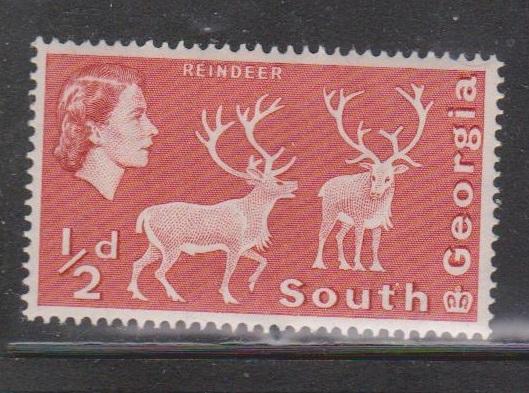 SOUTH GEORGIA Scott # 1 MH - QEII & Reindeer