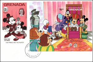 Grenada 1317-1322 Disney's Set of Two U/A FDCs