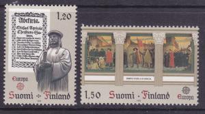 Finland 668-69 MNH 1982 EUROPA 1st Finnish Book & 1st Finnish University Set VF