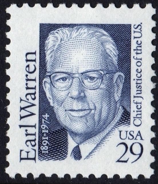 SC#2184 29¢ Great Americans: Earl Warren Single (1992) MNH