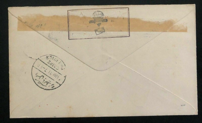 1931 Halfa British Africa First Flight Airmail Cover FFC To Cairo Egypt