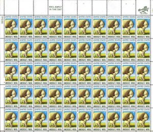 US Stamp - 1971 Wool Industry - 50 Stamp Sheet - Scott #1423