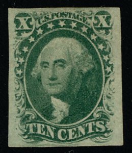 US #14 SCV $6000.00 VF mint very lightly hinged, super fresh color and large ...