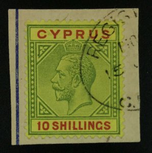 MOMEN: CYPRUS SG #100 1923 USED £900 LOT #62380