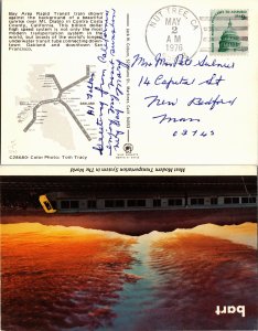 United States, California, Picture Postcards, Trains