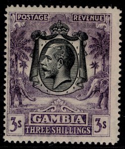 GAMBIA GV SG138, 3s bright aniline violet, LH MINT. Cat £35.