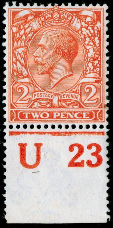 SG370 SPEC N20(1), 2d orange, NH MINT. Cat £10+. CONTROL U23 PERF. DIE II