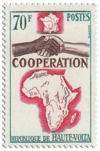 UPPER VOLTA - 1964 - Cooperation - Perf 1v - Mint Never Hinged