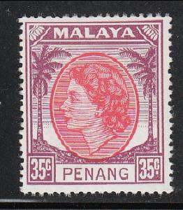 Malaya Penang 1954 Sc 40 QEII 35c MNH