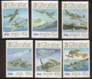 2008 Gibraltar 1260-1265 Airplanes 7,50 €