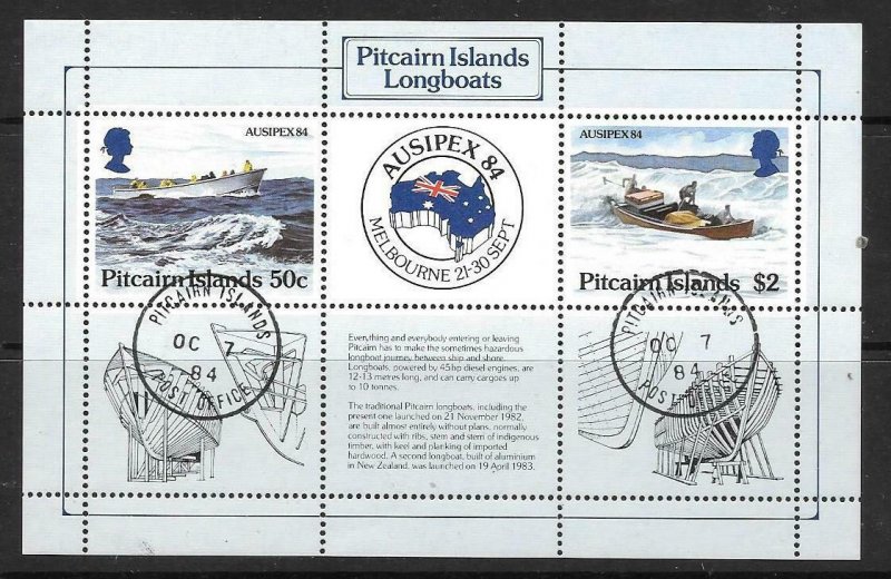 PITCAIRN ISLANDS SGMS263 1984 AUSIPEX FINE USED