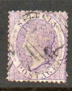 St Lucia #13 Wmk CC Perf 14 Pale Lilac Used cv$24 D835