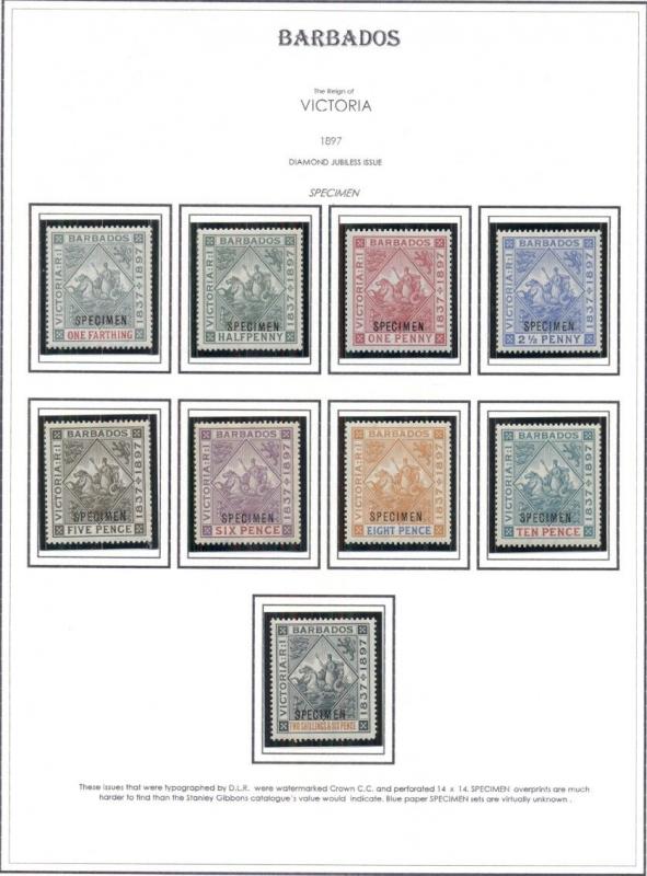 BARBADOS COLLECTION 1852-1999, nearly complete, Mint or unused, Scott $29,992.00