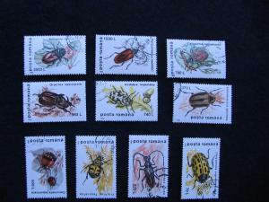 Romania – 1996 – Insects – 10 Stamps