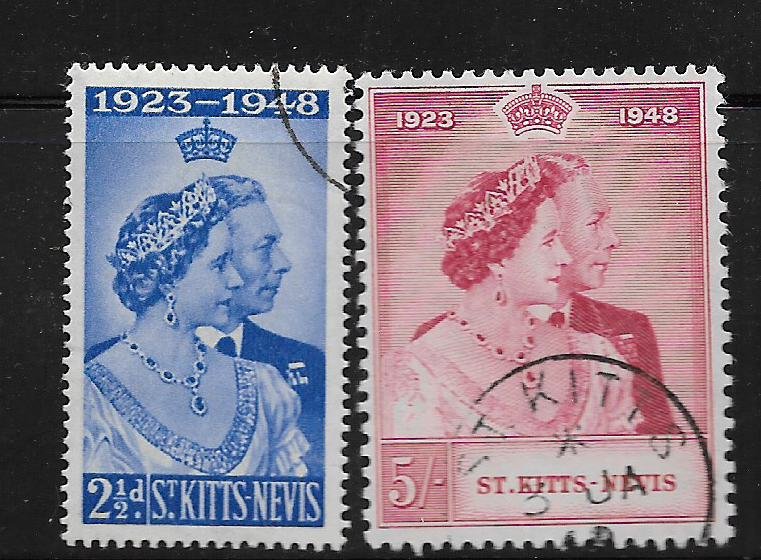 ST. KITTS & NEVIS,93-94, USED,SILVER WEDDING ISSUE