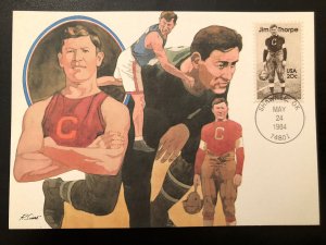 1984 Jim Thorpe FDC 20c Maxi Card Maximum Scott 2089 stamp