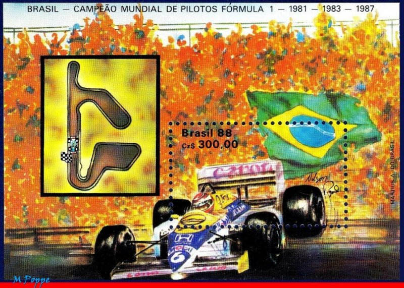 BRAZIL 1988 ALL SOUVENIR SHEETS OF YEAR, YEAR SET, SCOTT VALUE $14.85, ALL MNH