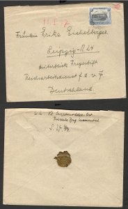 SOUTH WEST AFRICA TO GERMANY - TRAVELED COVER - 1937.