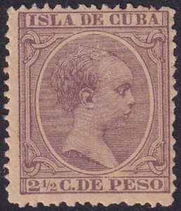 Cuba 1894 Sc 142 MLH* streaky gum