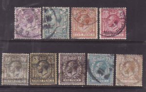 Great Britain-Sc#164-72- id8-nine used from top of set-KGV-1912-13-