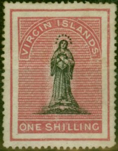 Virgin Islands 1868 1s Black & Rose-Carmine SG21 Fine MM-Variant 3