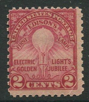 STAMP STATIOM PERTH USA #654 MLH 1929  CV$0.65.