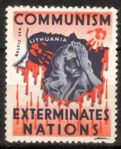 Lithuania Anti Communism Propaganda MNH** Cinderella