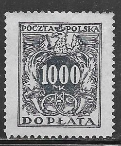 Poland J55: 1000m Numeral, unused, NG, F-VF