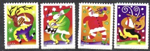 United States #3821-14 37¢ Holiday Music Makers (2003). 4 singles. MNH