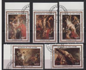 Ivory Coast 1983 - Scott 674 .. 678 (5) CTO- Rubens Painting