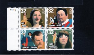 3154-3157 Opera Singers, MNH blk/4 w/#