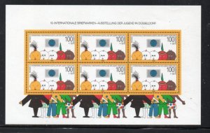 Germany Sc B693 1990 Dusseldorf Philatelic Exhibition stamp sheet mint NH