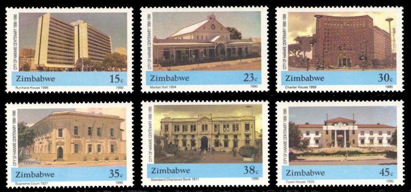 Zimbabwe 1990 Scott #606-611 Mint Never Hinged