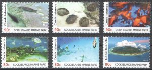 Ft163 2013 Cook Islands Fishes Fauna Marine Park #1803-1808 1Set Mnh