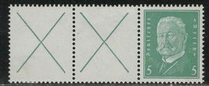 Germany Scott # 368, 2 label X, mint hr, se-tenant, Mi# W27.2
