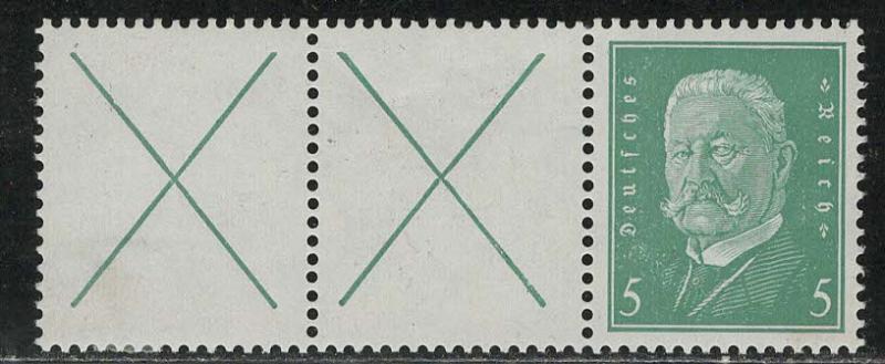 Germany Scott # 368, 2 label X, mint hr, se-tenant, Mi# W27.2