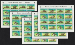 Djibouti WWF Eritrean Warthog 5 Sheetlets A 2000 MNH SC#795 a-d