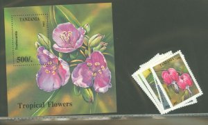 Tanzania #1303-1309/1310  Single (Complete Set) (Flowers)