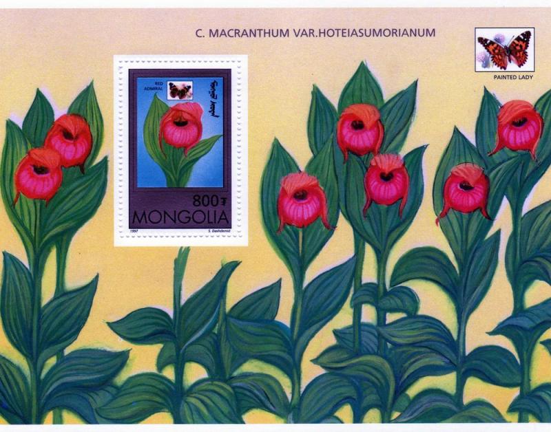 Mongolia 1997 Sc#2269/2279 Butterflies-Orchids Sheetlet (9) + 2 S/S MNH