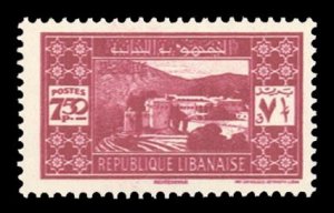 Lebanon #154, 1939 7.50p carmine lake, Kiss Impression, never hinged