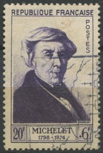 France Sc#B280 Used, 20f+6f dp vio, Famous People (1953) (1953)