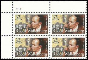 PCBstamps   US #3135 PB $1.28(4x32c)Raoul Wallenberg, MNH, (PB-1)