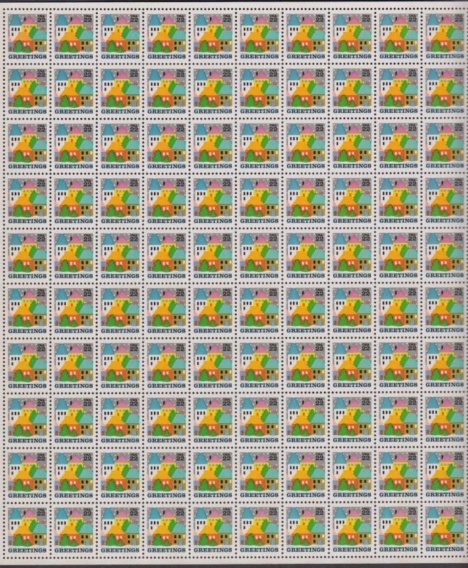 US #2245   Christmas Village   Full sheet of 100  MNH